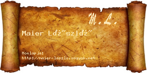 Maier László névjegykártya