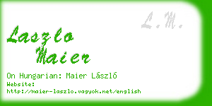 laszlo maier business card
